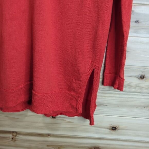 Eileen Fisher Womens Sweater Small Orange 100% Merino Wool Long Sleeve - Picture 4 of 9